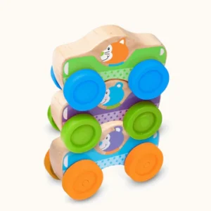 Wooden stacking cars